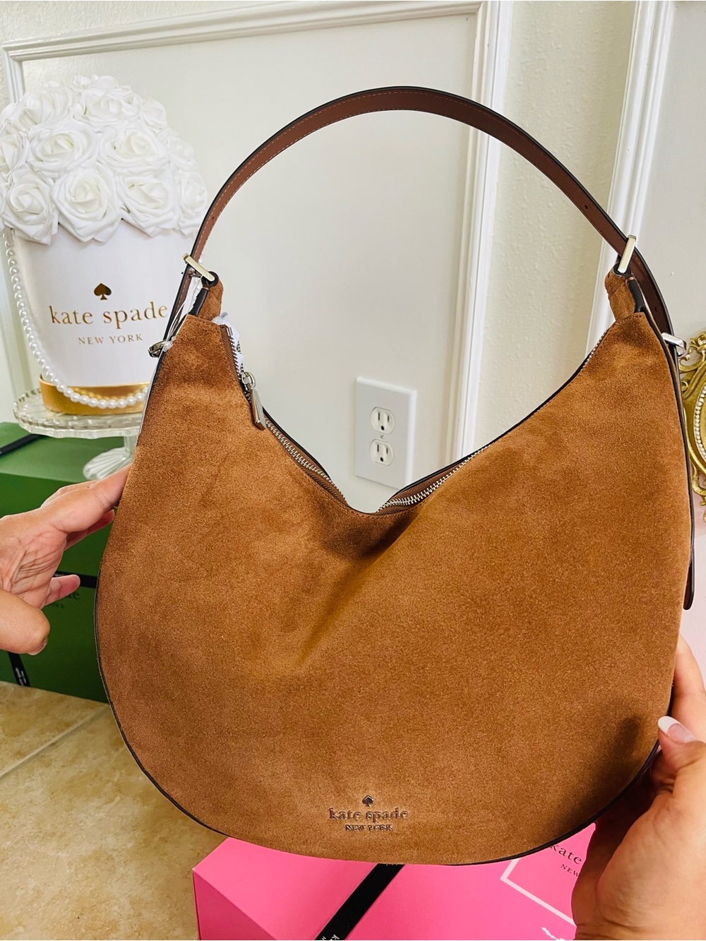 Kate Spade New York Nova Suede Large Shoulder Bag - Picture 15 of 15